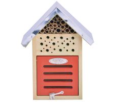 Insectenhotel, hout, bamboe, zink, l 18.2 cm, b 14.5 cm, h 24.1 cm - afbeelding 1