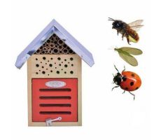 Insectenhotel, hout, bamboe, zink, l 18.2 cm, b 14.5 cm, h 24.1 cm - afbeelding 2