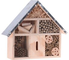 insectenhotel hout metalen dak, 295x88x280MM - afbeelding 1