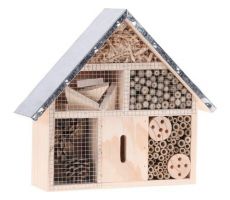 insectenhotel hout metalen dak, 295x88x280MM - afbeelding 2