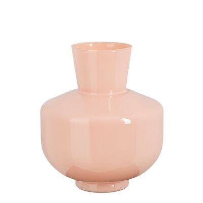 Judy vaas glas roze - h29,5xd25cm - afbeelding 1