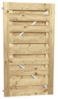 Jumbodeur met slotgat, geschaafd vuren 15 mm op verstelbaar stalen frame 100 x 180 cm, recht horizon