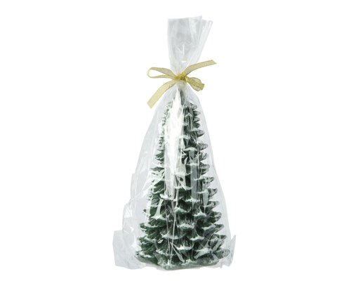 Kaars paraffine, H 16,5 cm, goen