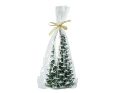 Kaars paraffine, H 16,5 cm, goen
