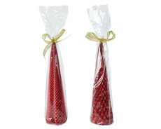 Kaars paraffine, H 20 cm, Kerstrood, per stuk