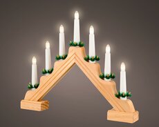 Kaarsenboom Vensterdecoratie Op Batterij 39,5x32cm Hout