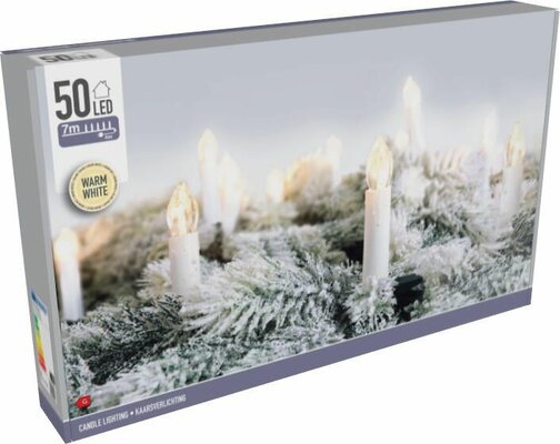 kaarsenboomverlichting 50 led warm wit indoor - afbeelding 1