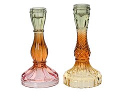 Kandelaar glas D8.5 H 16.5cm, per stuk - afbeelding 1