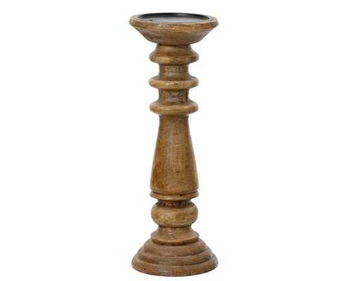 Kandelaar mangohout, H 36 cm