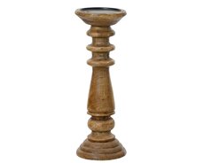 Kandelaar mangohout, H 36 cm