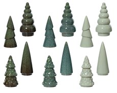 Kandelaar porselein, H 15,5 cm, per stuk - afbeelding 3