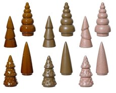 Kandelaar porselein, H 15,5 cm, per stuk