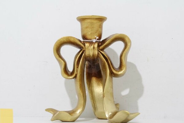 kandelaar strik goud 17cm - afbeelding 1