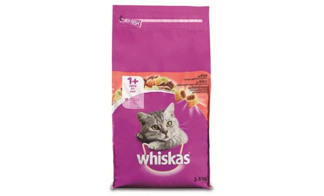 Kattenvoer, Whiskas Droog, adult, rund, 3.8 kg - afbeelding 1