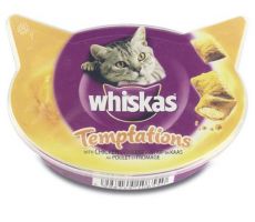 Kattenvoer, Whiskas Temptations, kip & kaas, 60 gram - afbeelding 1