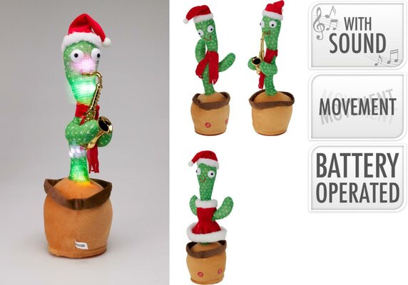 kerst cactus 35cm, per stuk