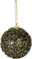 kerstbal, 80 mm, gouden kralen - afbeelding 5