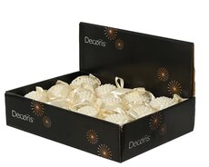 Kerstbal foam bow, parel, Ø 8 cm - afbeelding 2
