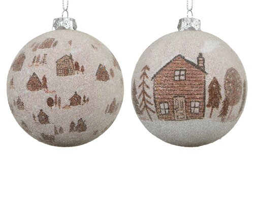 Kerstbal foam, D 8 cm, per stuk
