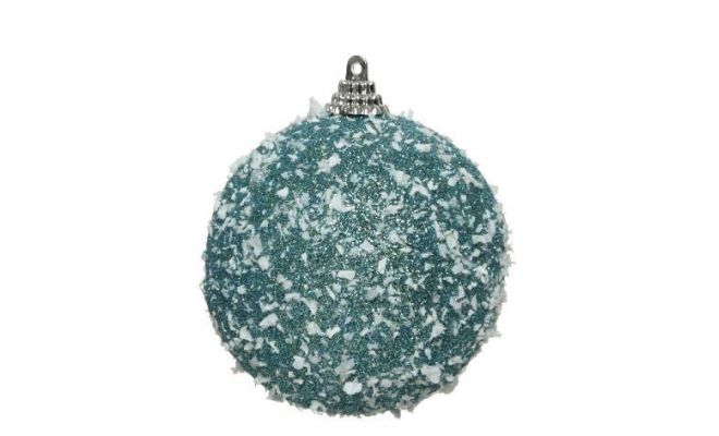 Kerstbal foam D 8cm ochtendblauw