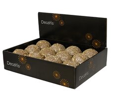 Kerstbal foam glitter beads, champagne, Ø 8 cm - afbeelding 2