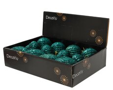 Kerstbal foam glitter , Emerald, Ø 8 cm, keuze uit 1 stuks - afbeelding 2