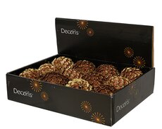 Kerstbal foam leaves, espresso, Ø 8 cm - afbeelding 2