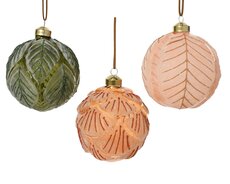 Kerstbal glas, D 10 cm, per stuk