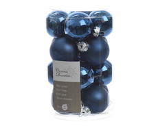 Kerstbal glas, D 3,5 cm, mix, nachtblauw - afbeelding 3