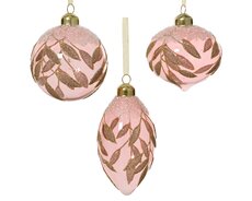 Kerstbal glas, D 8 cm, per stuk