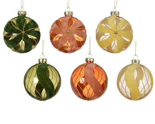 Kerstbal glas, D 8 cm, per stuk