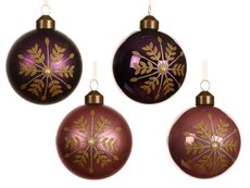 Kerstbal glas, D 8 cm, per stuk