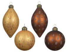 Kerstbal Glas, D 8 cm, Per stuk