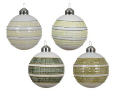 Kerstbal Glas, D 8 cm, Per stuk