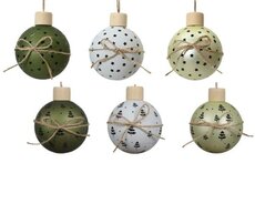 Kerstbal Glas, D 8 cm, Per stuk