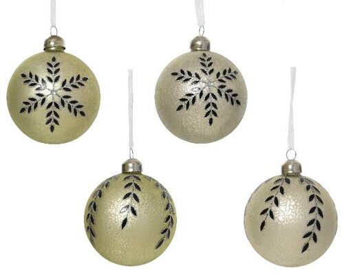 Kerstbal Glas, D 8 cm, Per stuk
