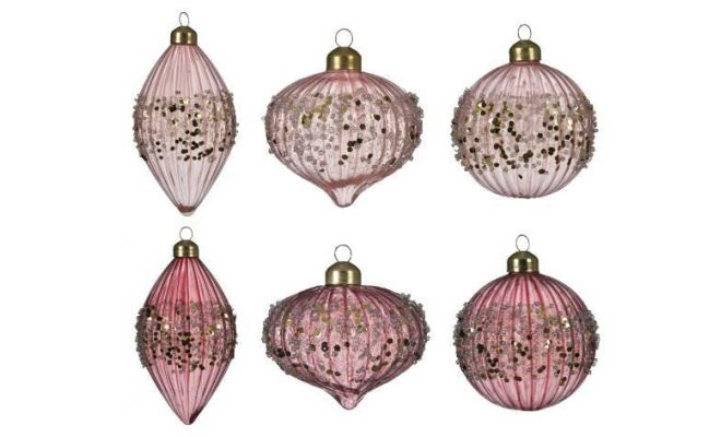 Kerstbal glas D 8cm rand