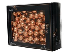 Kerstbal glas, draad, D 3 cm, 144 stuks, Brandy