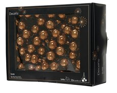 Kerstbal glas, draad, D 3 cm, 144 stuks, Espresso - afbeelding 2