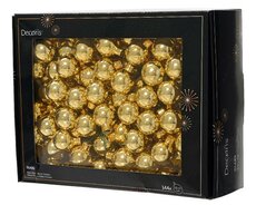 Kerstbal glas, draad, D 3 cm, 144 stuks, Licht goud - afbeelding 4