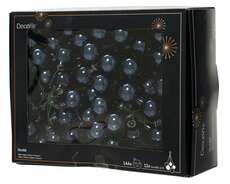Kerstbal glas, draad, D 3 cm, 144 stuks, Nacht blauw - afbeelding 3