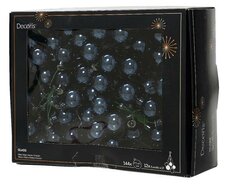 Kerstbal glas, draad, D 3 cm, 144 stuks, Nacht blauw - afbeelding 3