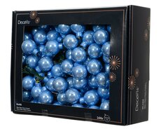 Kerstbal glas, draad, D 3 cm, 144 stuks, Sky blue