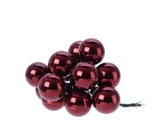 Kerstbal glas, draad, D 3 cm, 144 stuks, Ossenbloed - afbeelding 4