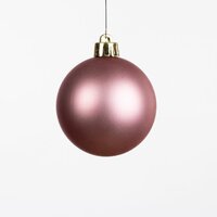 Kerstbal kunststof, D 6 cm, mix, velours roze - afbeelding 6