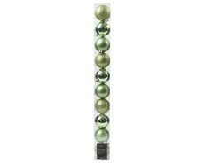 Kerstbal kunststof D 6cm mix Groene thee 10 stuks - afbeelding 2