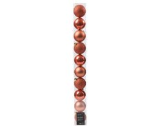 Kerstbal kunststof D 6cm mix Pompoen 10 stuks