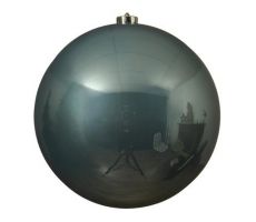 Kerstbal, kunststof, grijs, 20 cm