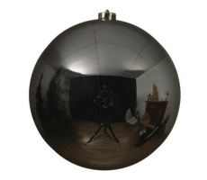 Kerstbal, kunststof, zwart, 20 cm