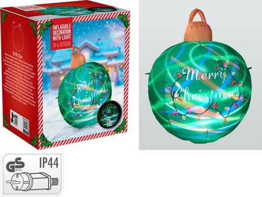 kerstbal opblaasbaar 122cm